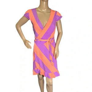 LILLY PULITZER Adriel Always A Party Dress Short Sleeve Wrap Around Mini Size XS